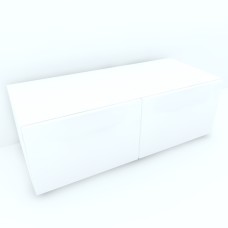 Armonia Comoda alba cu 2 usi cu sistem "PUSH TO OPEN" fronturi MDF Alb Lucios